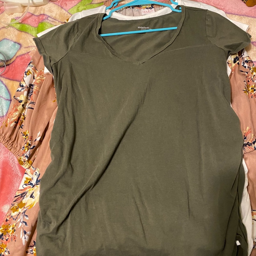Maternity olive shirt